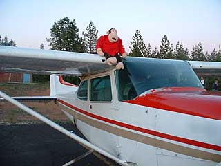 Atop the wing (nut).