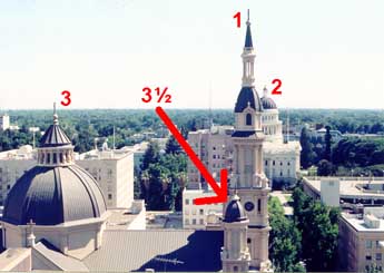 Sacramento's spires rise above the urban forest.