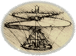 Leonardo's sketch for a helicopter.