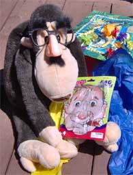 Monkey goes Groucho.